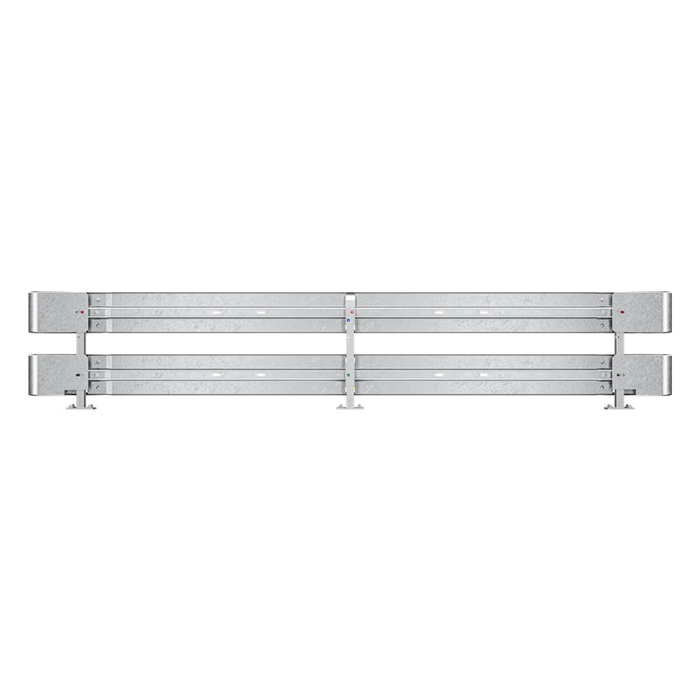 Leitplanken Komplett-Bausatz M75-2SP, 4,8 m, zum Aufschrauben, Stahl, Profil B – Bild 4