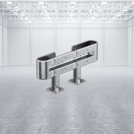 Leitplanken Komplett-Bausatz M50-1SP, 1,3 m, zum Aufschrauben, Stahl, Profil B