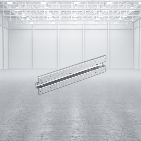 Leitplanke aus Stahl, 1,63 m Länge, mit Profil B nach RAL-RG 620 Standard