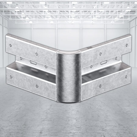 Außenwinkel 90 Grad, für Stahlleitplanken mit Profil B, 52 cm Schenkellänge