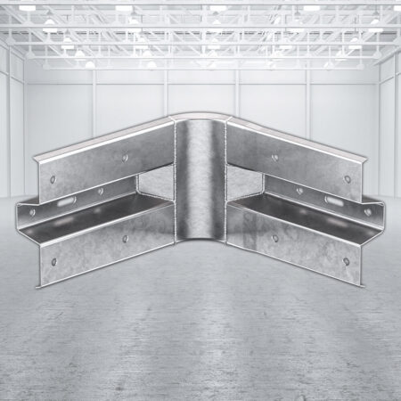 Innenwinkel 90 Grad, für Stahlleitplanken mit Profil B, 52 cm Schenkellänge