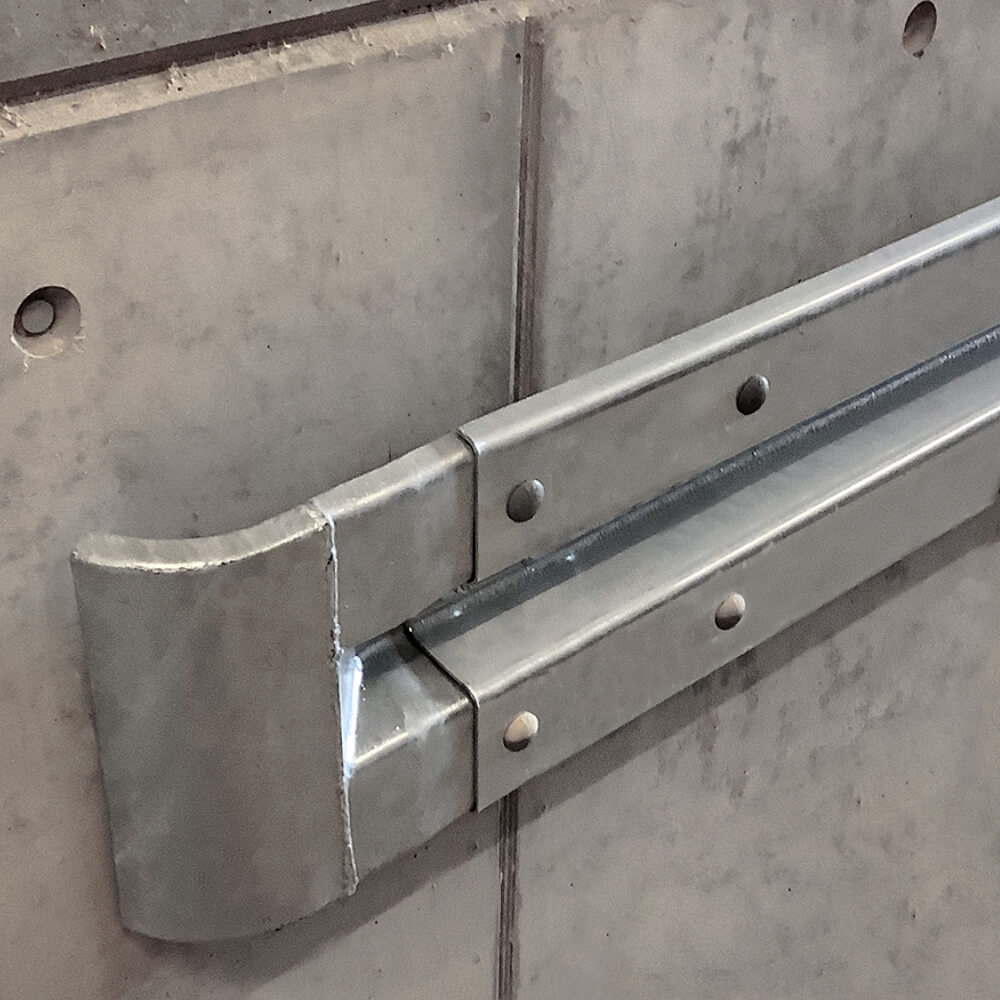 Anschlusskopfstück links für Leitplanken mit Profil B, Stahl, 55 cm – Bild 12