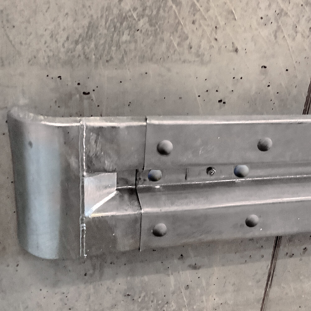 Anschlusskopfstück links für Leitplanken mit Profil B, Stahl, 55 cm – Bild 11