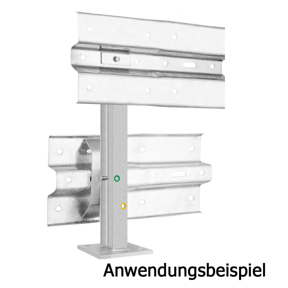 Multi-Pfosten, IPE 100, 75 cm hoch, für Leitplanken, 2SP, Stahl, zum Aufschrauben – Bild 8