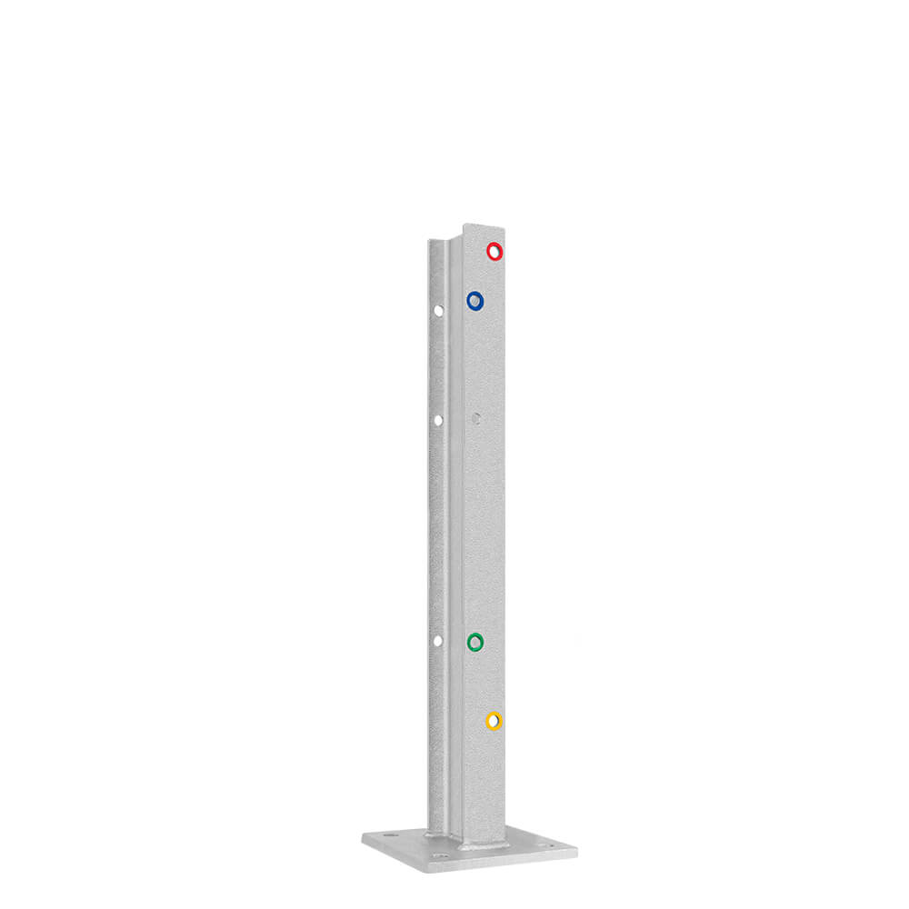 Multi-Pfosten, IPE 100, 75 cm hoch, für Leitplanken, 2SP, Stahl, zum Aufschrauben – Bild 2