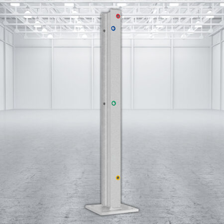 Multi-Pfosten, IPE 100, 100 cm hoch, für Leitplanken, 3SP, Stahl, zum Aufschrauben