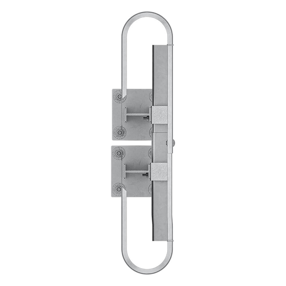 Kürzester Leitplanken-Komplett-Bausatz, M50-2SP, 105 cm, zum Aufschrauben, Stahl, Profil B