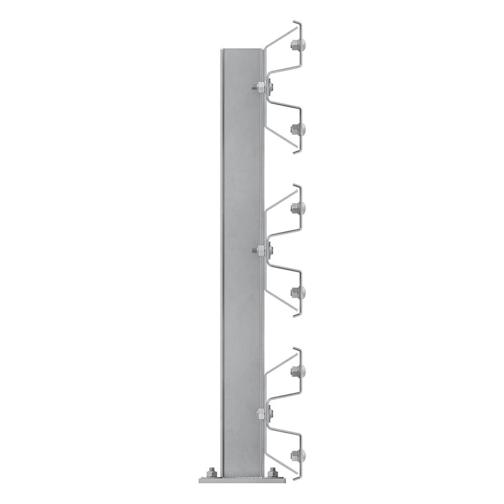 Leitplanken Verlängerungs-Bausatz M100-3SP, 4 m, zum Aufschrauben, Stahl, Profil B