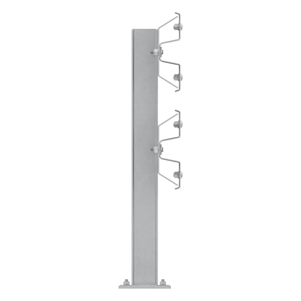 Leitplanken Verlängerungs-Bausatz M100-2SP, 2 m, zum Aufschrauben, Stahl, Profil B