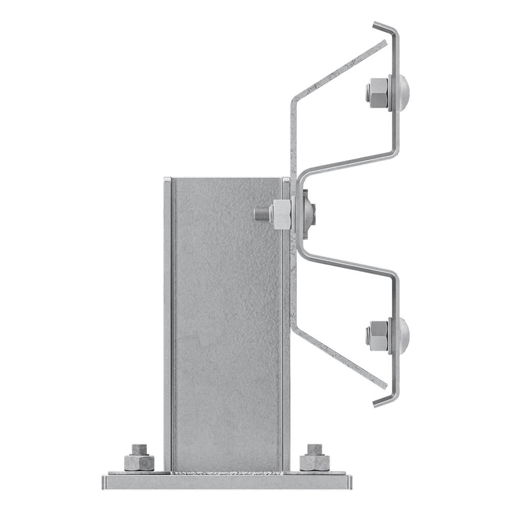 Leitplanken Verlängerungs-Bausatz M25-1SP, 2 m, zum Aufschrauben, Stahl, Profil B