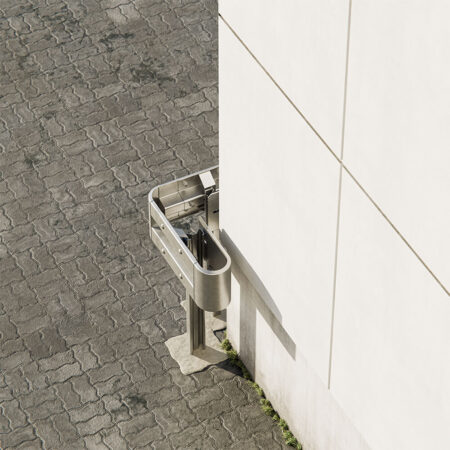 Außenwinkel-Komplett-Bausatz, 77 cm Seitenlänge, zum Rammen, Stahl, Profil B
