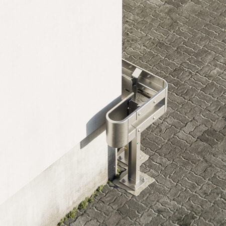 Außenwinkel-Komplett-Bausatz M100-1SP, 77 cm Seitenlänge, Aufschrauben, Stahl, Profil B