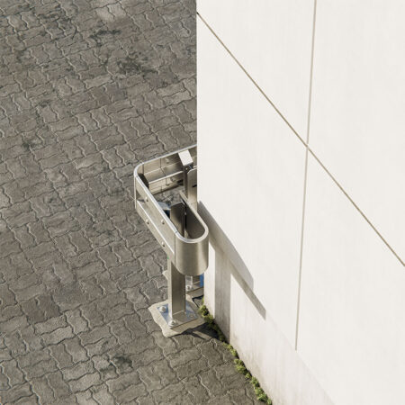 Außenwinkel-Komplett-Bausatz M100-1SP, 77 cm Seitenlänge, Aufschrauben, Stahl, Profil B