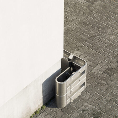 Außenwinkel-Komplett-Bausatz M50-2SP, 77 cm Seitenlänge, Aufschrauben, Stahl, Profil B