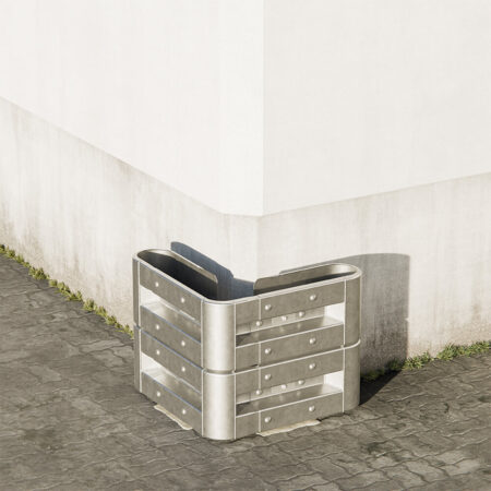 Außenwinkel-Komplett-Bausatz M50-2SP, 77 cm Seitenlänge, Aufschrauben, Stahl, Profil B