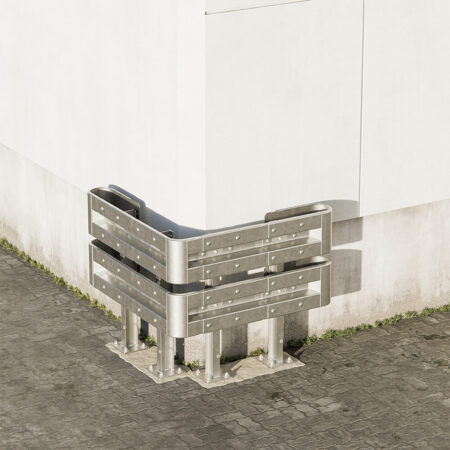 Außenwinkel-Komplett-Bausatz M100-2SP, 127 cm Seitenlänge, Aufschrauben, Stahl, Profil B