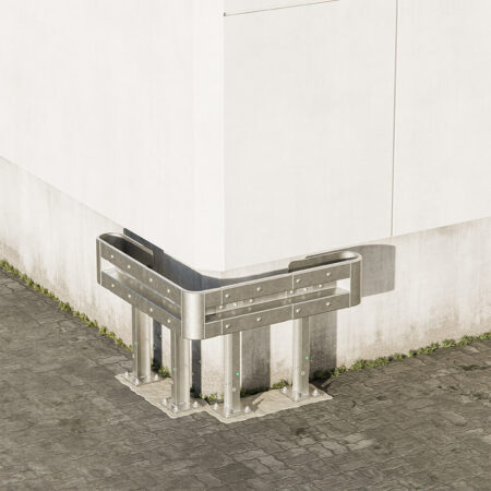 Außenwinkel-Komplett-Bausatz M75-1SP, 127 cm Seitenlänge, Aufschrauben, Stahl, Profil B