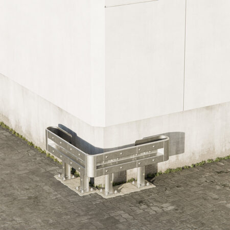 Außenwinkel-Komplett-Bausatz M50-1SP, 127 cm Seitenlänge, Aufschrauben, Stahl, Profil B