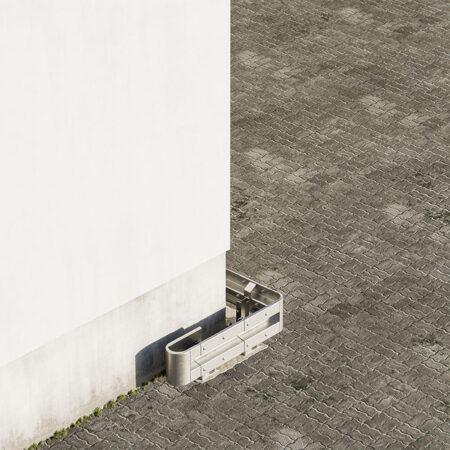 Außenwinkel-Komplett-Bausatz M25-1SP, 127 cm Seitenlänge, Aufschrauben, Stahl, Profil B