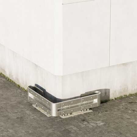 Außenwinkel-Komplett-Bausatz M25-1SP, 127 cm Seitenlänge, Aufschrauben, Stahl, Profil B
