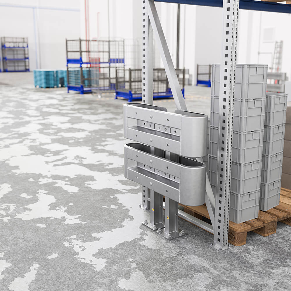Kürzester Leitplanken-Komplett-Bausatz, M100-2SP, 105 cm, Aufschrauben, Profil B