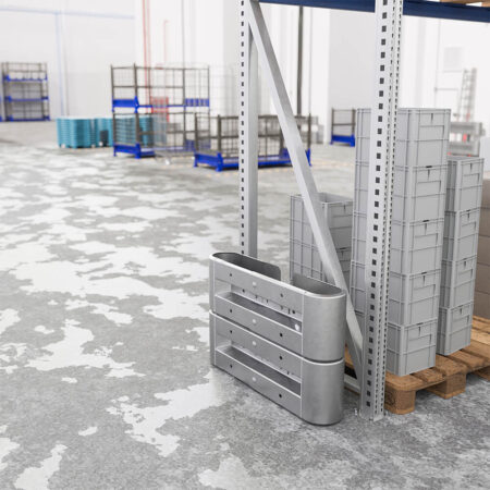 Kürzester Leitplanken-Komplett-Bausatz, M50-2SP, 105 cm, zum Aufschrauben, Stahl, Profil B