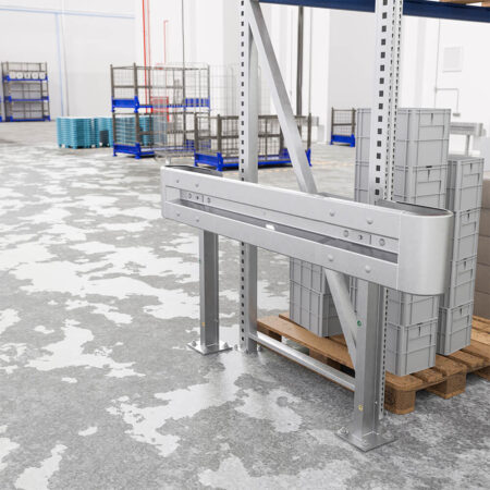 Leitplanken Komplett-Bausatz M100-1SP, 2,13 m, zum Aufschrauben, Stahl, Profil B