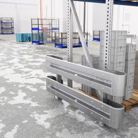 Leitplanken Komplett-Bausatz M75-2SP, 2,13 m, zum Aufschrauben, Stahl, Profil B