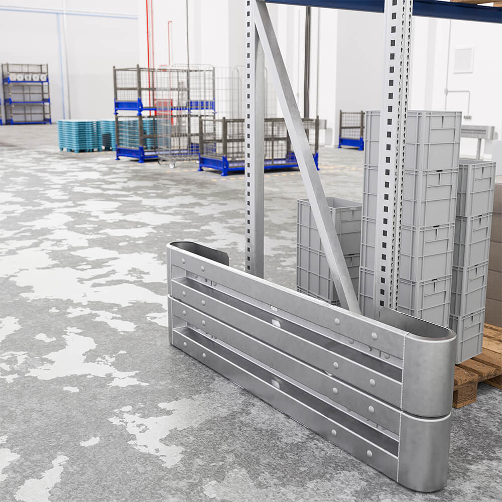 Leitplanken Komplett-Bausatz M50-2SP, 2,13 m, zum Aufschrauben, Stahl, Profil B