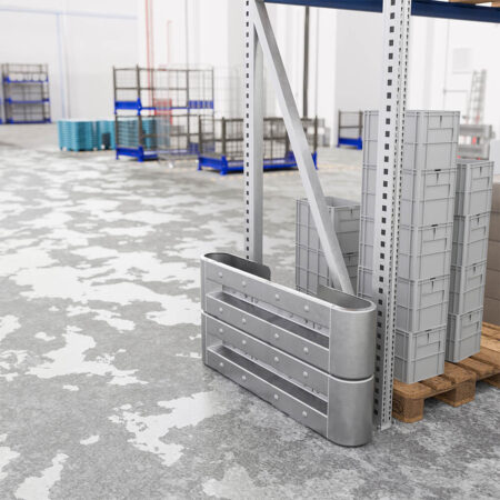 Leitplanken Komplett-Bausatz M50-2SP, 1,3 m, zum Aufschrauben, Stahl, Profil B