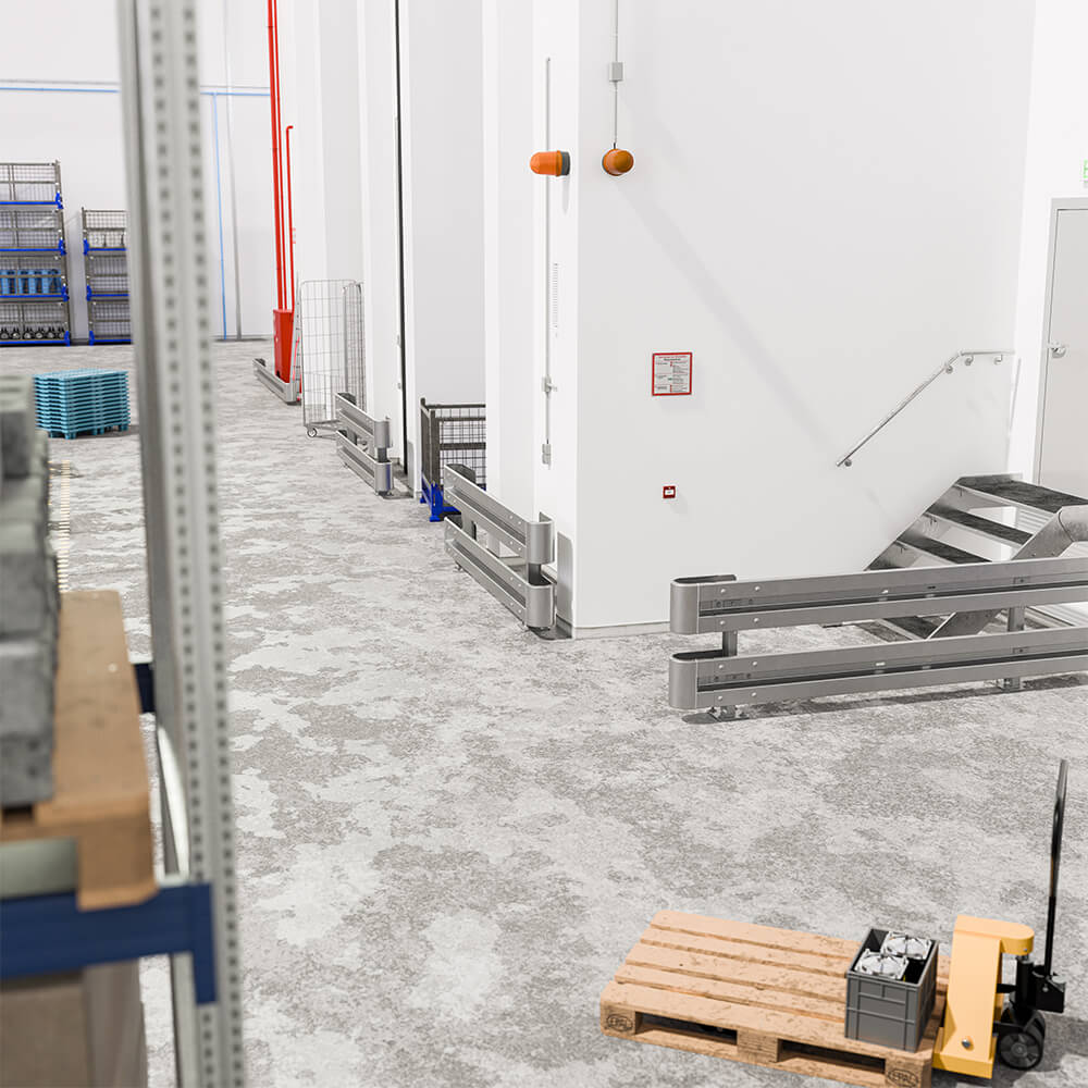 Leitplanken Komplett-Bausatz M75-2SP, 2,8 m, zum Aufschrauben, Stahl, Profil B