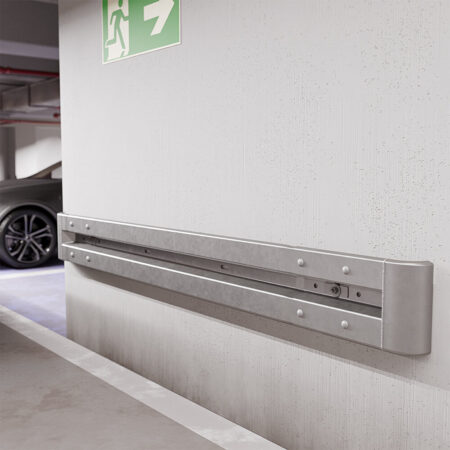 Leitplanken Komplett-Bausatz 2,8 Meter zur Wandbefestigung, zum Anschrauben, Profil B