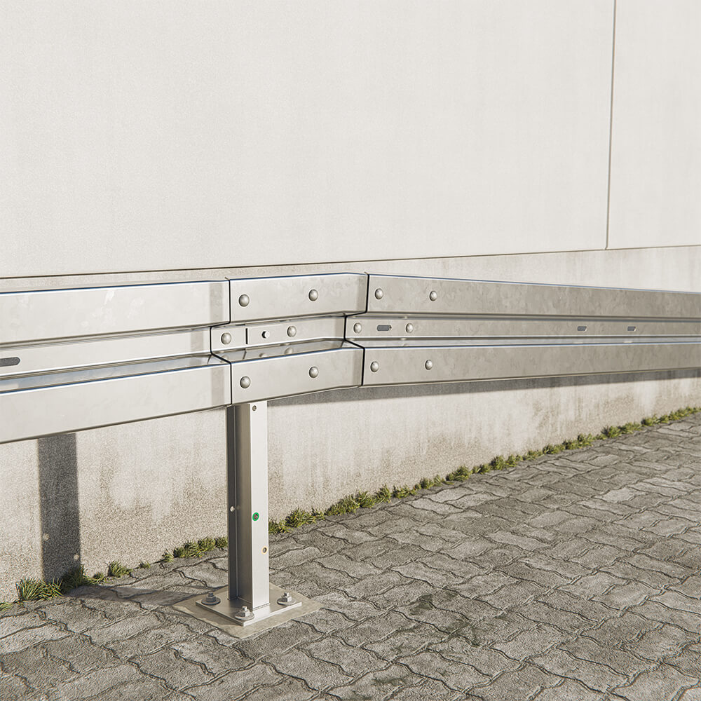 Absenkwinkel mit Profil B, rechter Fahrbahnrand, für Leitplanken