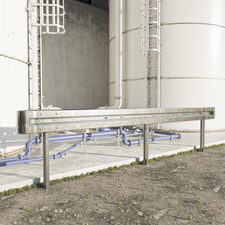 Leitplanken Komplett-Bausatz 4,80 Meter Länge, zum Rammen, Stahl, Profil B