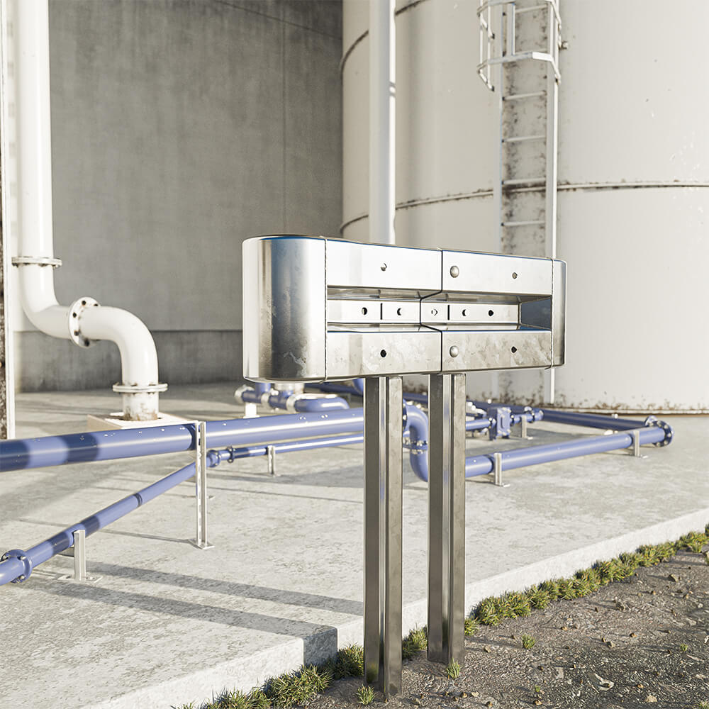 Kürzester Leitplanken-Komplett-Bausatz, Sigma-190, 1SP, 105 cm, Rammen, Profil B