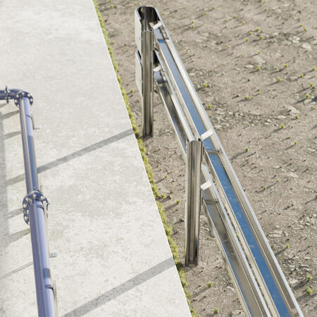 Sigma-100-Pfosten zum Rammen, 2-Holm-Beplankung, für Leitplanken, 190 cm Höhe
