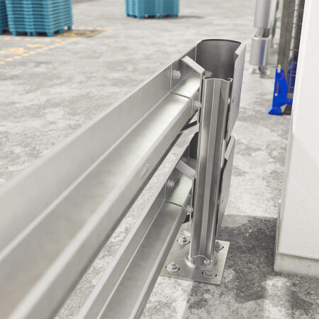 Sigma-100-Pfosten für Leitplanken mit Profil B, 75 cm Höhe, 2-Holm-Beplankung