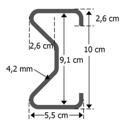 Leitplanken-Komplett-Bausatz, Sigma-51,5, 1SP, 130 cm, aufdübeln, Stahl, Profil B