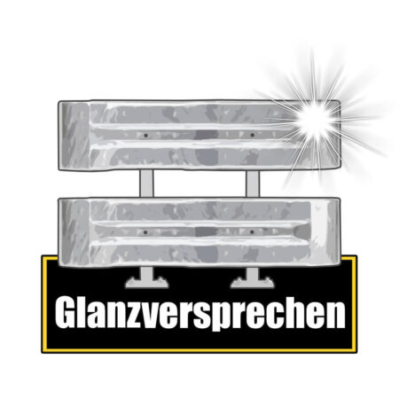 Leitplanken Komplett-Bausatz M100-1SP, 1,3 m, zum Aufschrauben, Stahl, Profil B