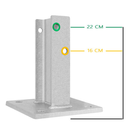 Außenwinkel-Komplett-Bausatz M25-1SP, 77 cm Seitenlänge, Aufschrauben, Stahl, Profil B