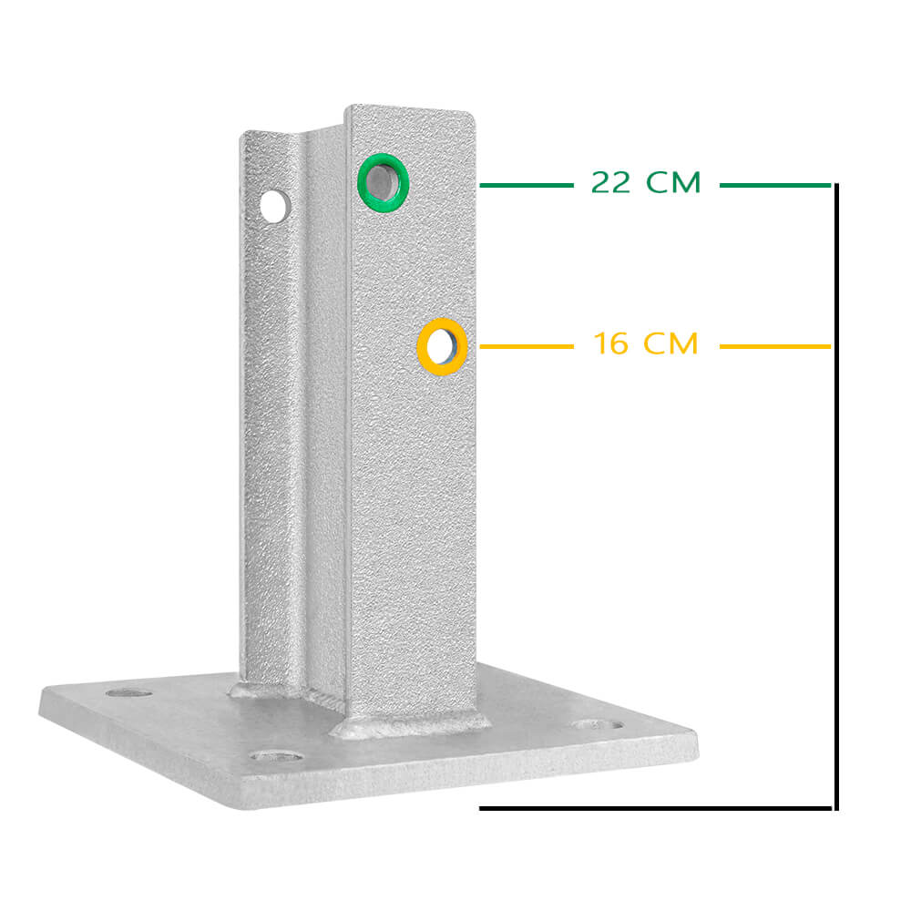 Leitplanken Komplett-Bausatz M25-1SP, 1,3 m, zum Aufschrauben, Stahl, Profil B