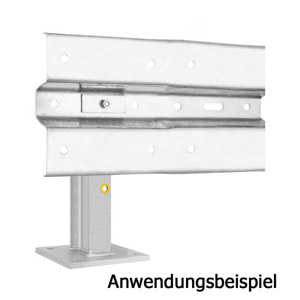 Leitplanken Verlängerungs-Bausatz M50-1SP, 1,33 m, zum Aufschrauben, Stahl, Profil B