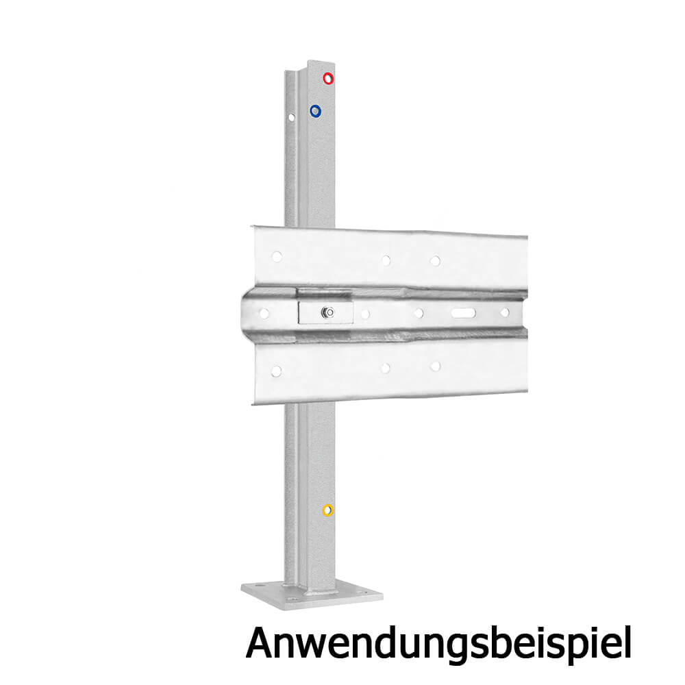 Leitplanken Verlängerungs-Bausatz M100-1SP, 1,33 m, zum Aufschrauben, Stahl, Profil B