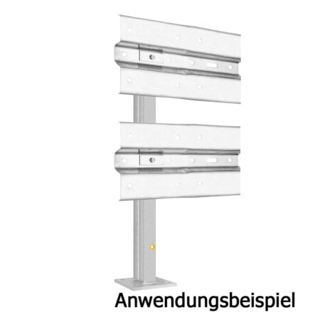 Leitplanken Verlängerungs-Bausatz M100-2SP, 4 m, zum Aufschrauben, Stahl, Profil B
