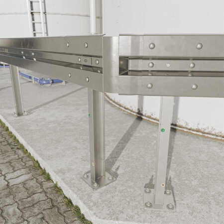 Eckwinkel zum Selberbiegen, Knickplanke, Profil B, für Stahlleitplanken