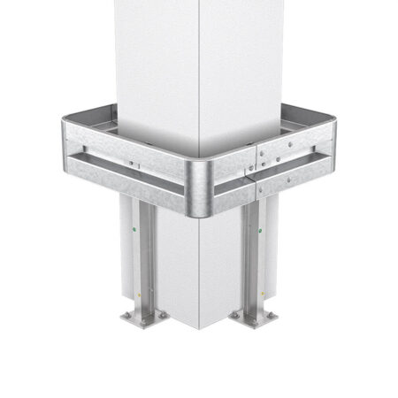 4-seitiger Säulenschutz-Komplett-Bausatz M100-1SP, außen 112 cm, innen 63 cm, Stahl, Profil B