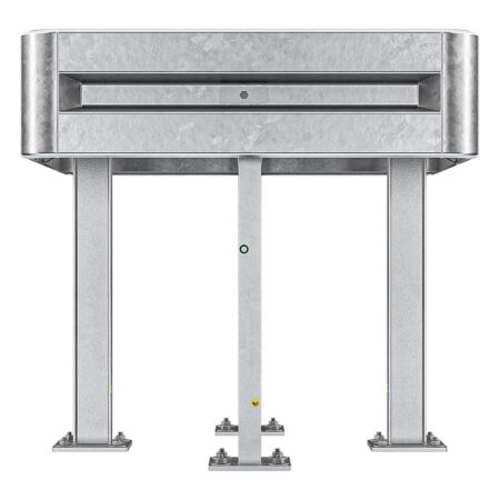 4-seitiger Säulenschutz-Komplett-Bausatz M100-1SP, außen 112 cm, innen 63 cm, Stahl, Profil B
