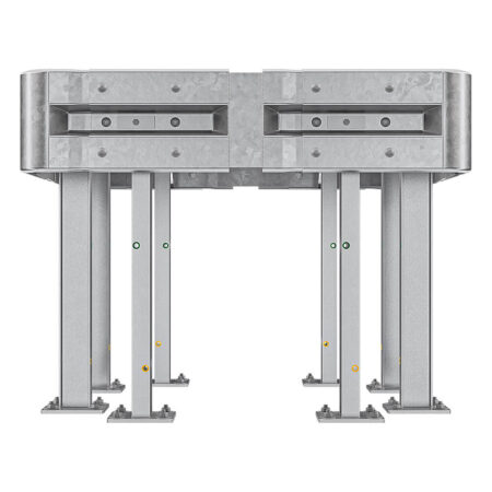 4-seitiger Säulenschutz-Komplett-Bausatz M100-1SP, außen 138 cm, innen 88 cm, Stahl, Profil B