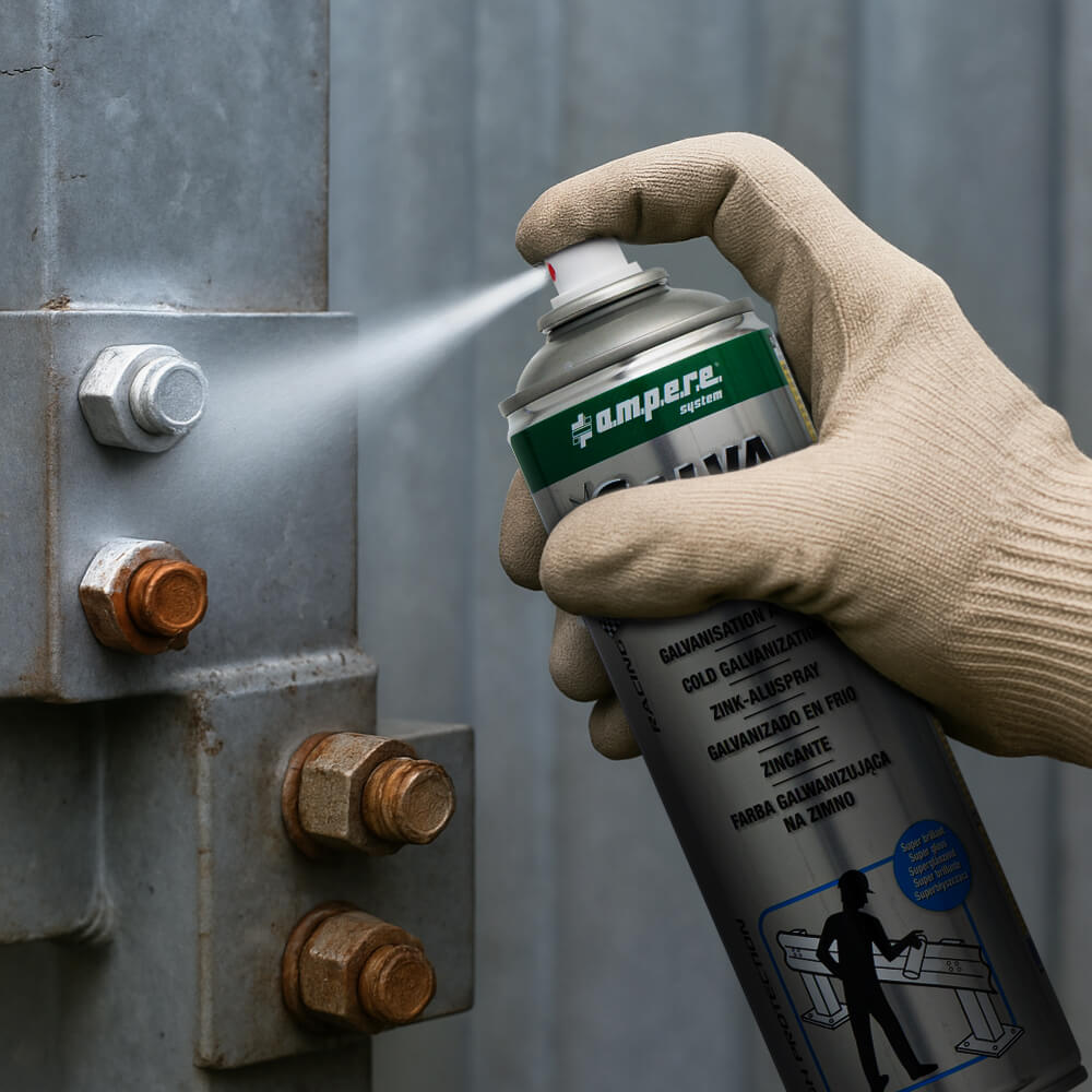 A.M.P.E.R.E. Zinkspray GALVA PROCAT® Superglänzend, 500 ml Spraydose